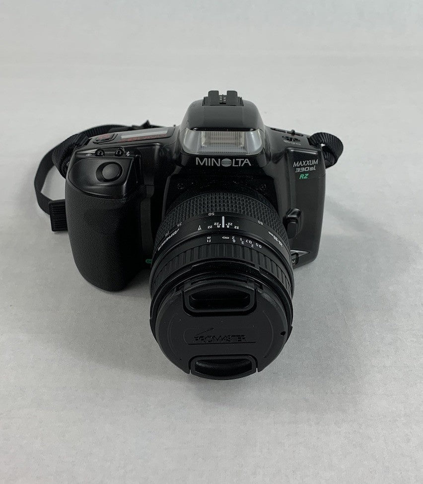 Minolta MAXXUM 330si RZ Camera w/ Quantaray MX AF 1:3.5-5.6 f=28-80mm Lens