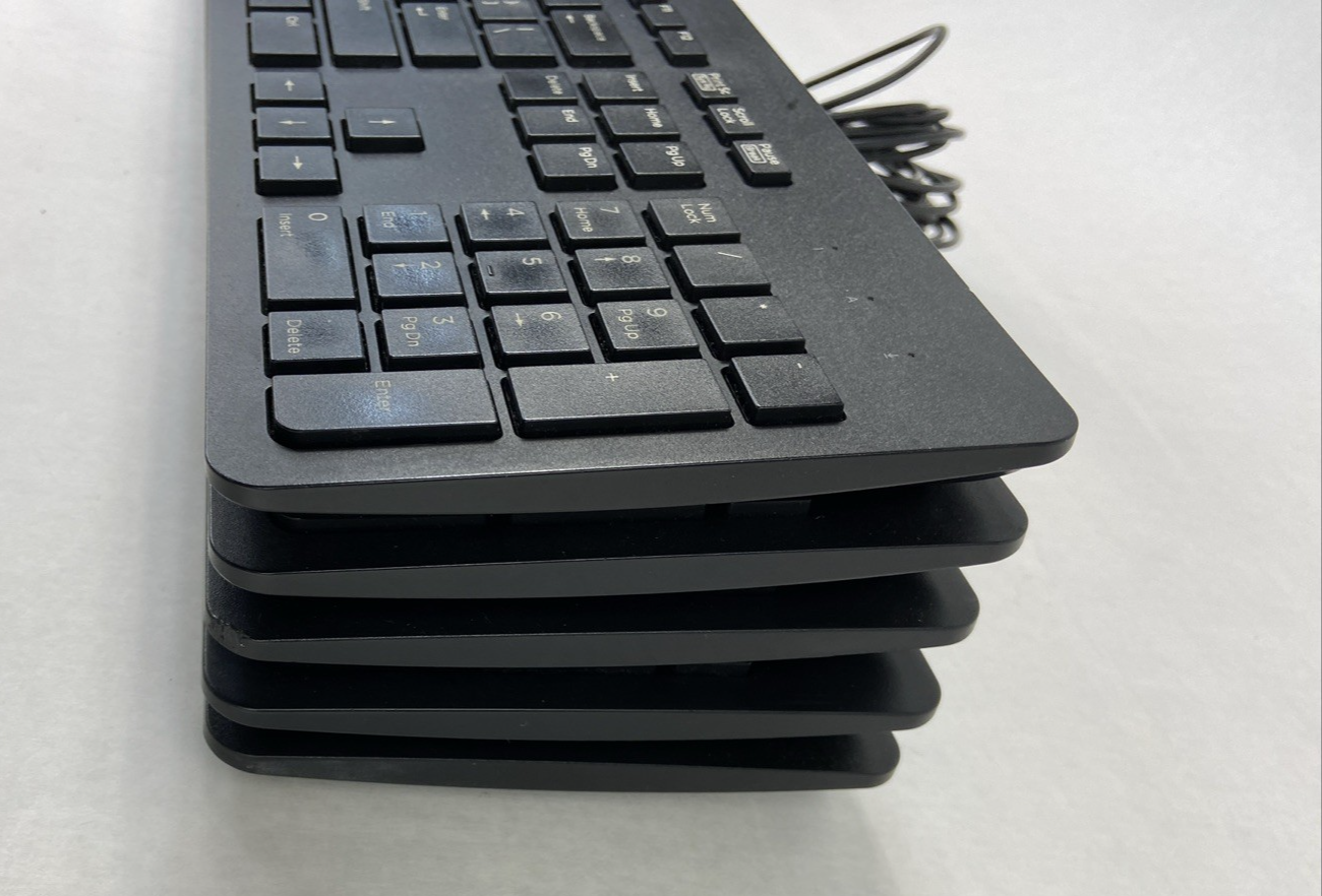 Lot of 5 (Five) Hewlett Packard HP PH0U Black Wired USB