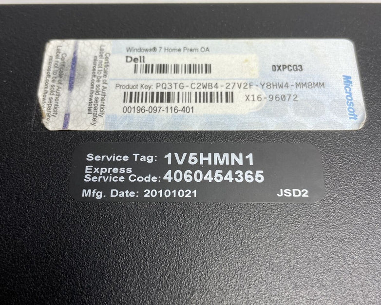 Dell Inspiron 560 MT Intel Pentium Dual-Core E5700 3GHz 4GB RAM No HDD No OS