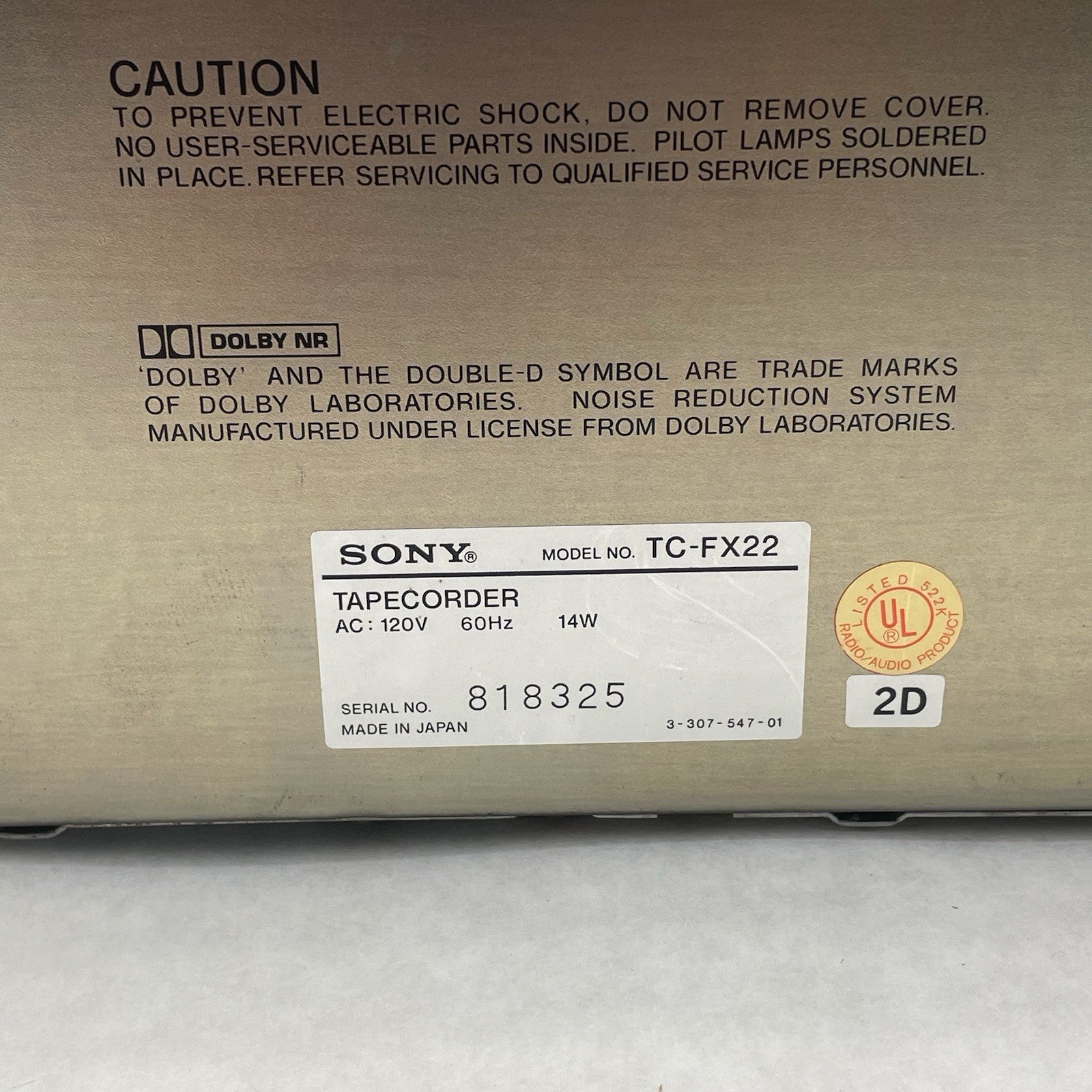 Sony TC-FX22 Tape Recorder Cassette Tape Player Tested For Parts9
