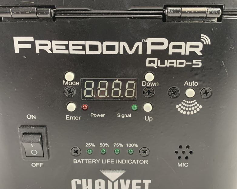 Chauvet DJ Freedom Par Quad-5 240V 116W Battery Power Wireless LED Wash Uplight