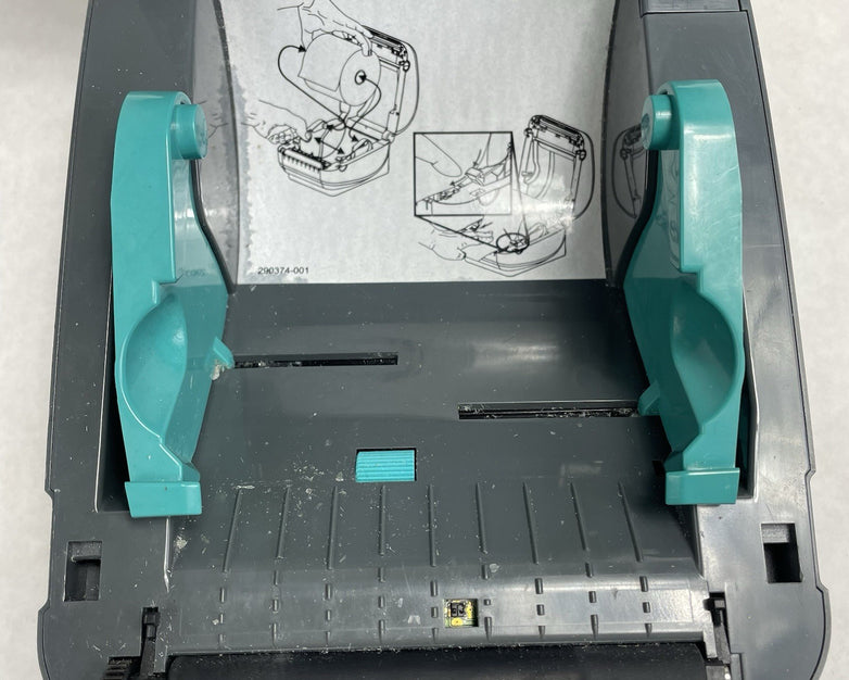 Zebra GX420t USB Thermal Transfer Label Printer Tested Missing Back Panel