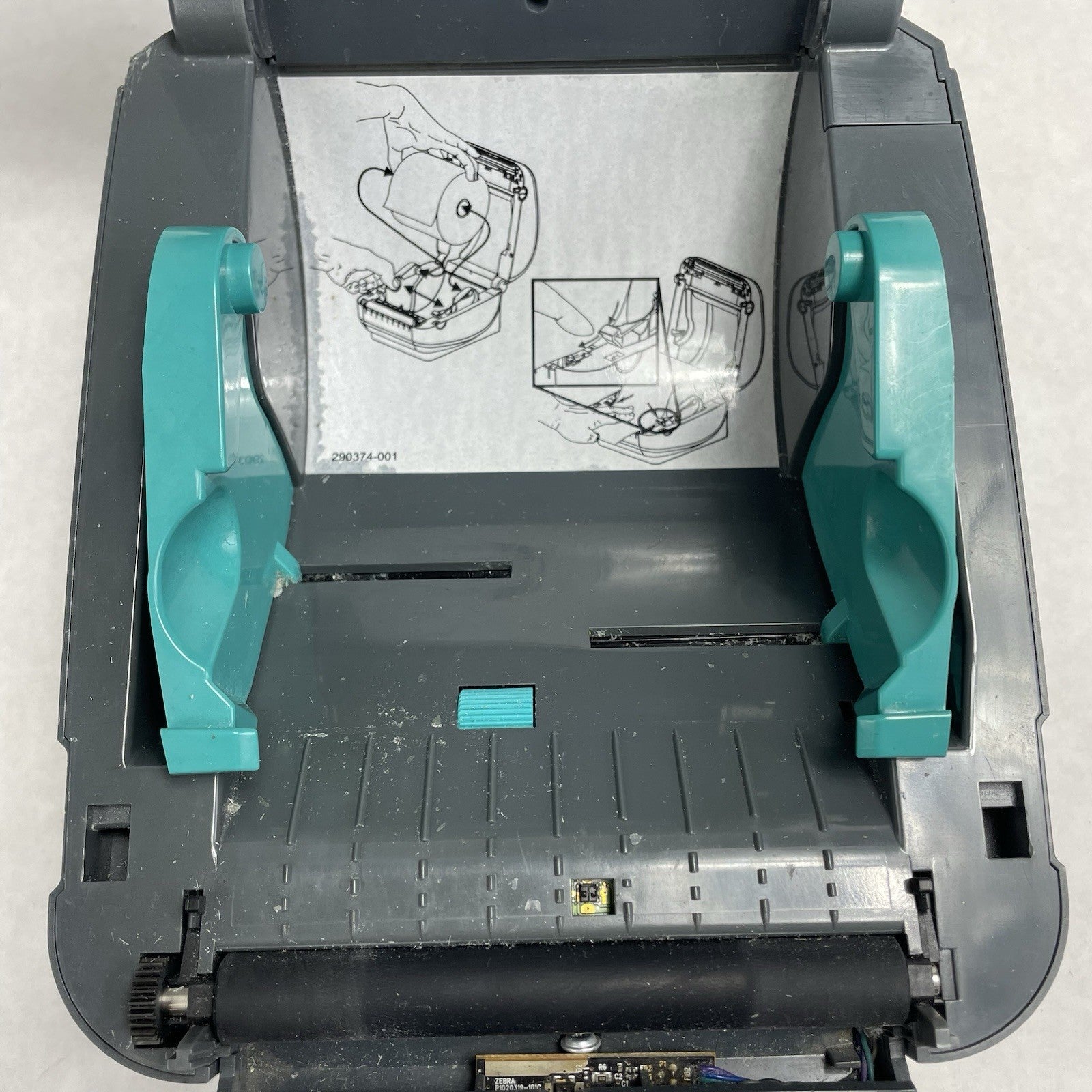 Zebra GX420t USB Thermal Transfer Label Printer Tested Missing Back Panel