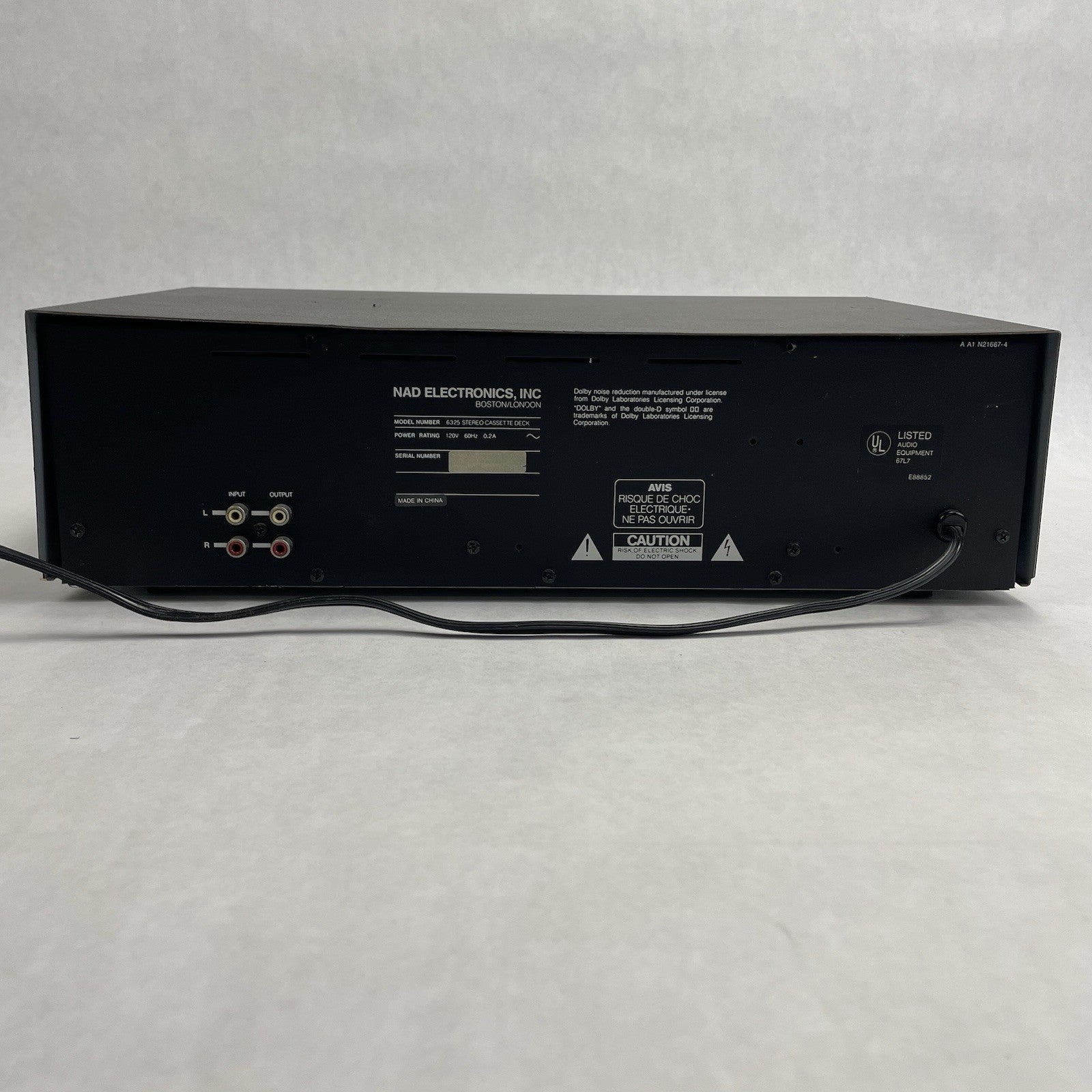 NAD 6325 Stereo Cassette Deck For Parts