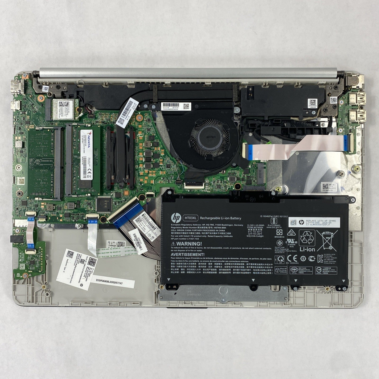 HP Laptop 15-dy1043dx 15.6" Touch Core i5-1035G1 1.00 GHz 16 GB RAM No SSD No OS