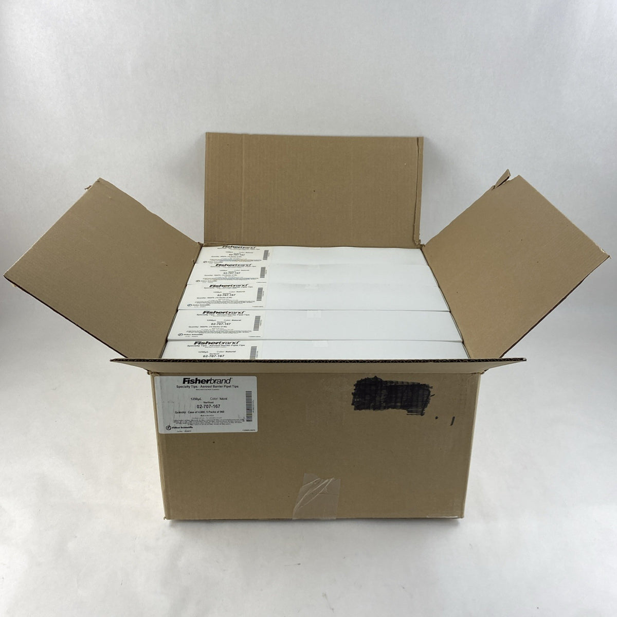 Fisherbrand 02-707-167 Aerosol Barrier Pipet Tips 1250µl Natural - 4800 Tips1