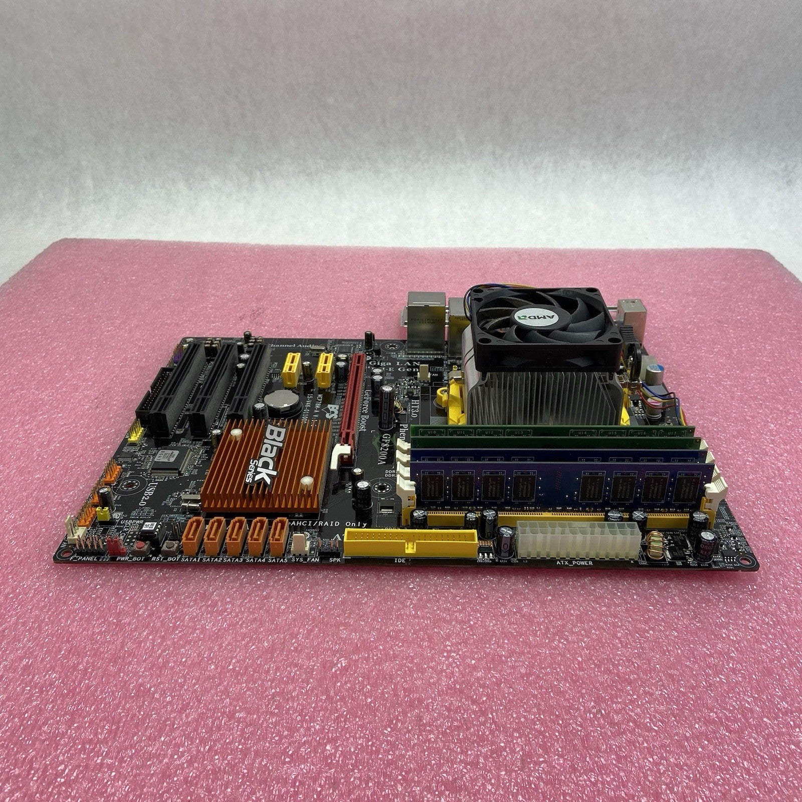 ECS GeForce 8200M-A Motherboard AMD Athlon 64 X2 2.21GHz 8GB RAM w/Shield2