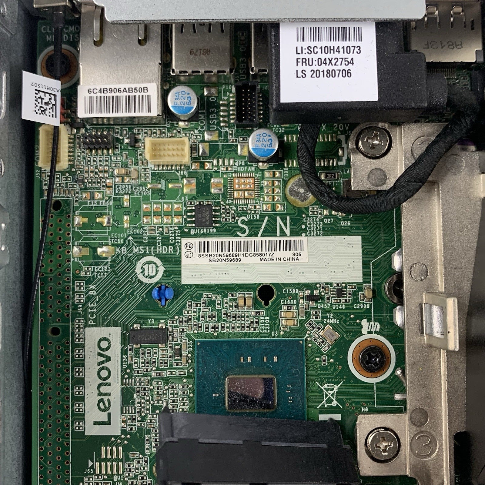 Lenovo M910q i5-7500T 2.7 GHz 8 GB RAM No SSD/HDD No OS No AC Adapter No Ant10