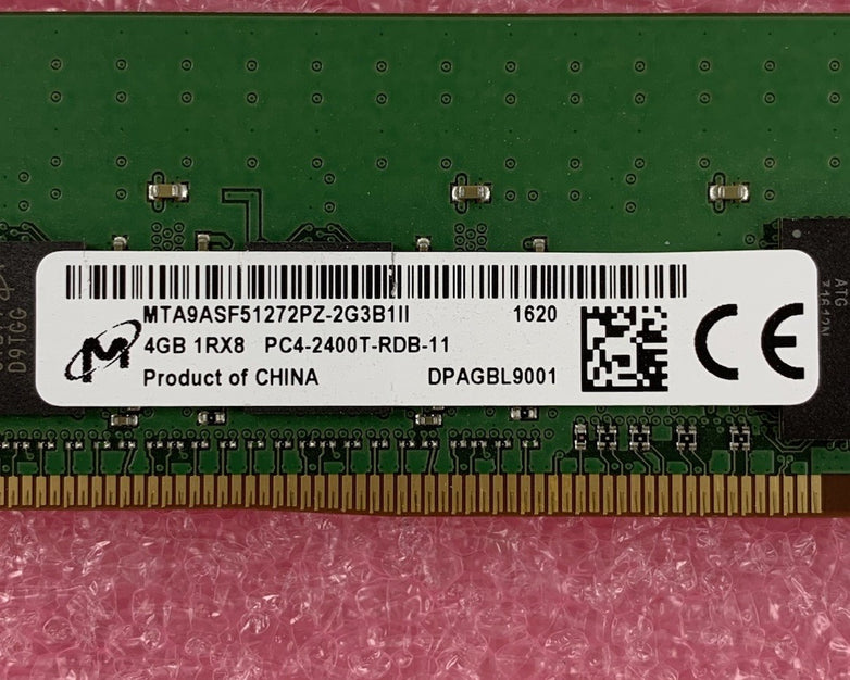 Micron 4GB 1RX8 PC4-2400T-RDB-11 MTA9ASF51272PZ-2G3B1II DDR4 RAM Memory