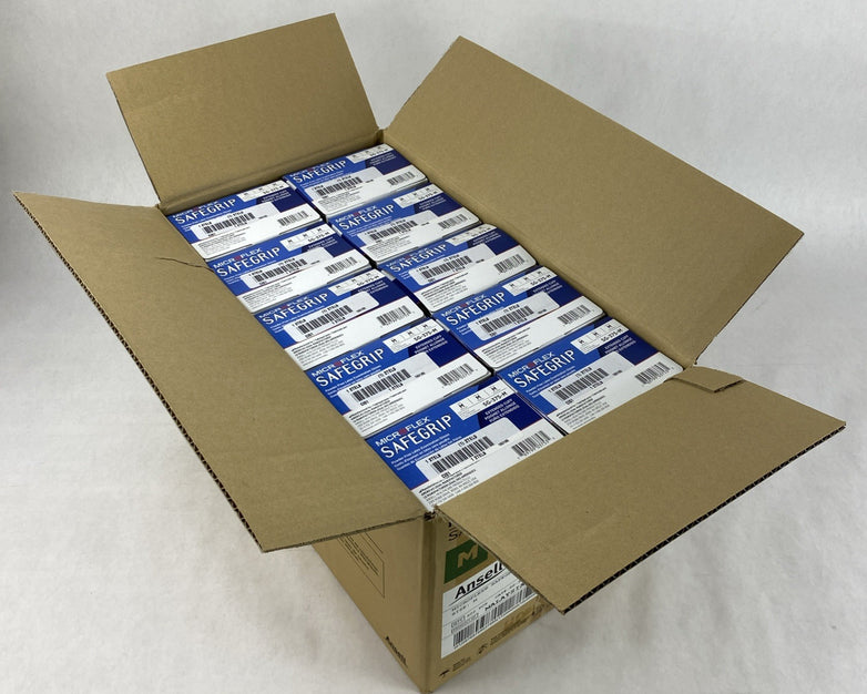 Ansell Microflex SafeGrip SG-375-M Latex Exam Gloves Medium - 500 Count