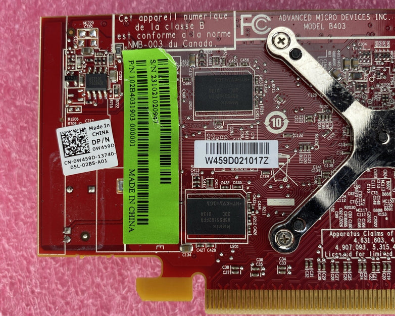 0W459D Dell ATI AMD Radeon HD 3470 2xDP 256MB PCI-e Video Card Lot Of 7