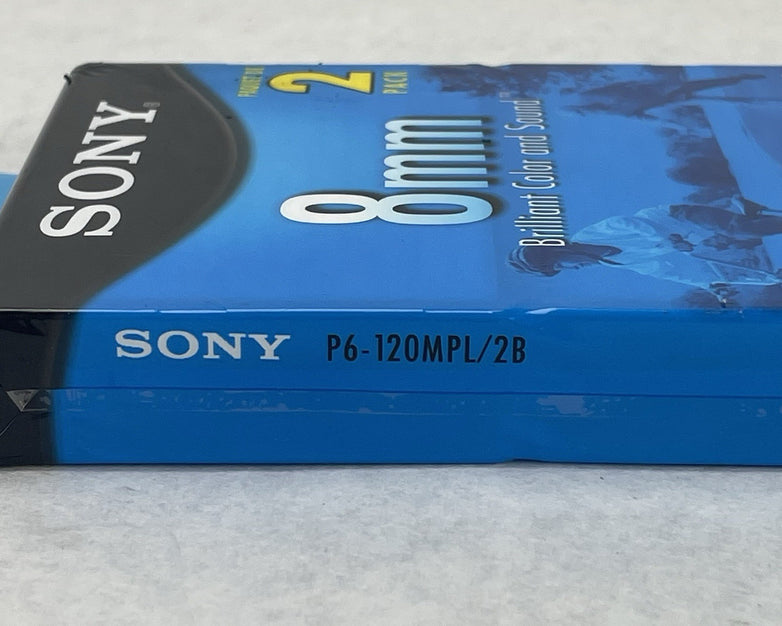 Sony 8mm Set Of 2 Videocassettes. Standard Grade P6-120MPL/2B. New Sealed