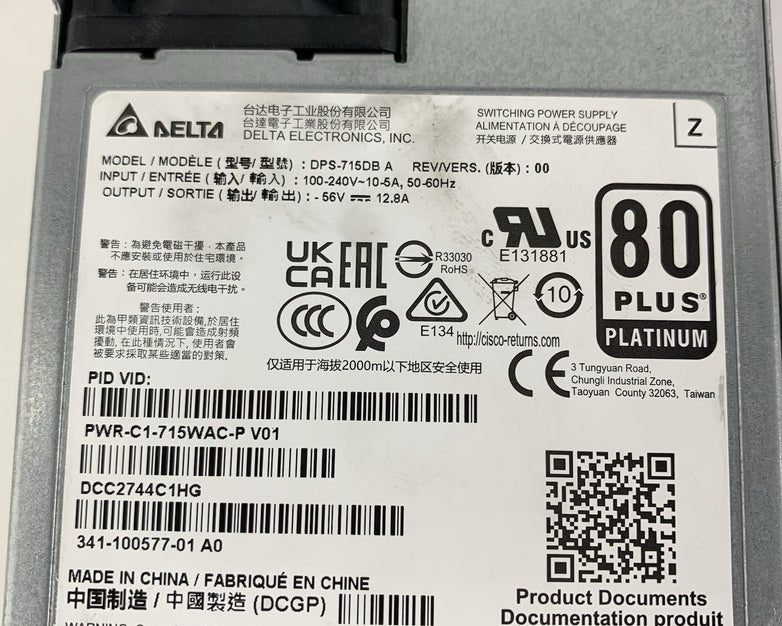 Delta DPS-715DB A Switching Power Supply - Powers On