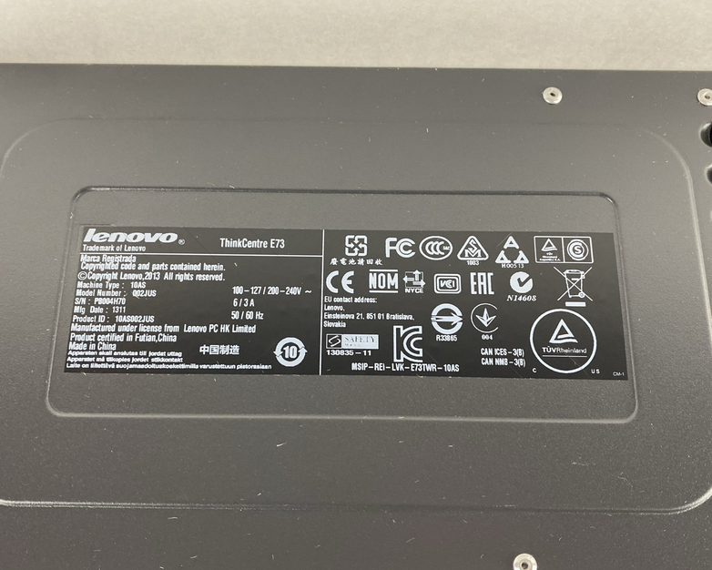 Lenovo ThinkCentre E73 MT Intel Core i3-4130 3.40GHz 8GB RAM No HDD No OS