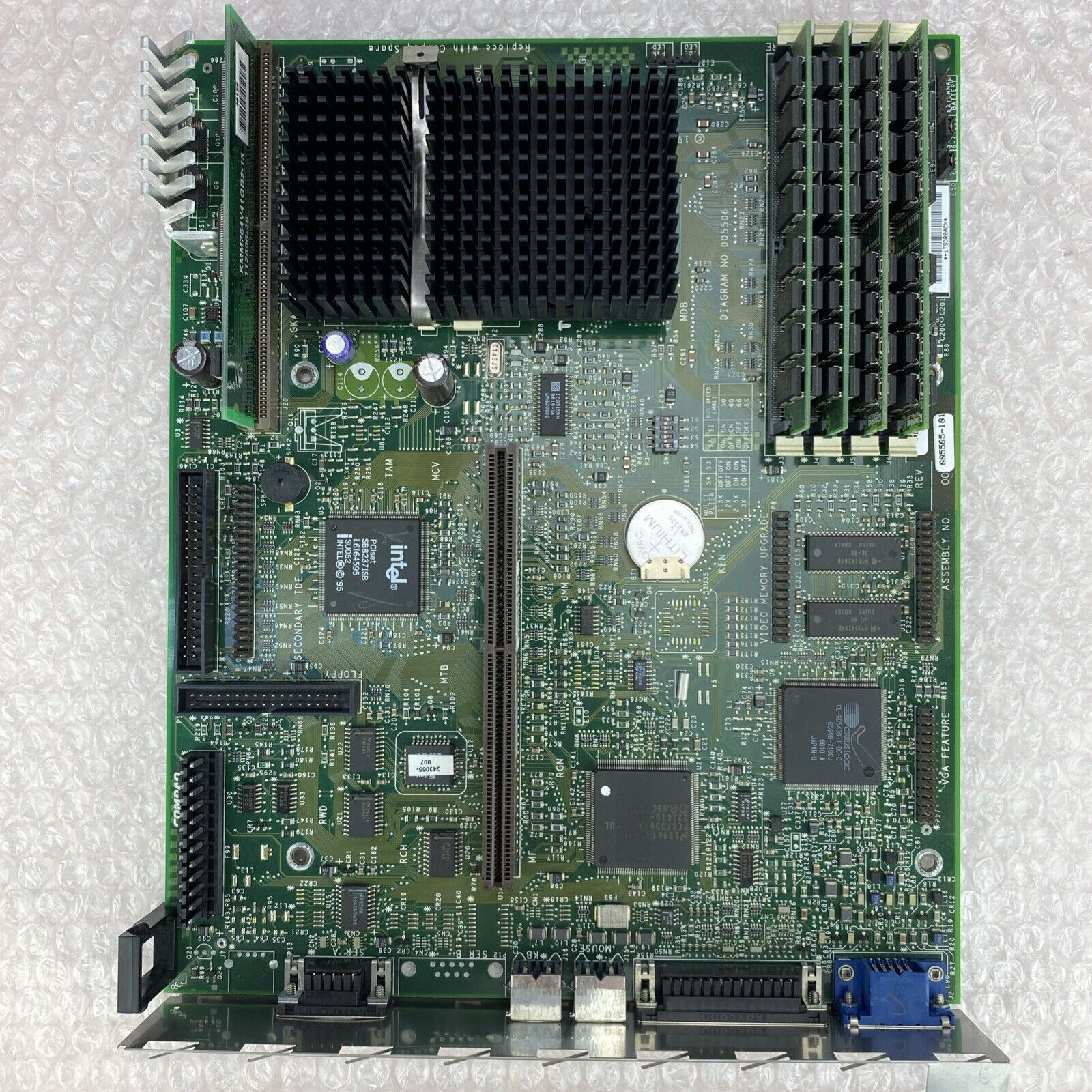 Compaq 005505-101 Motherboard Deskpro Pentium 133MHz 32MB RAM Riser Board