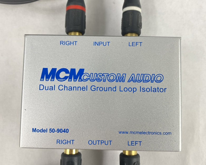 MCM 50-9040 Dual Channel Ground Loop Custom Audio Isolator Untested