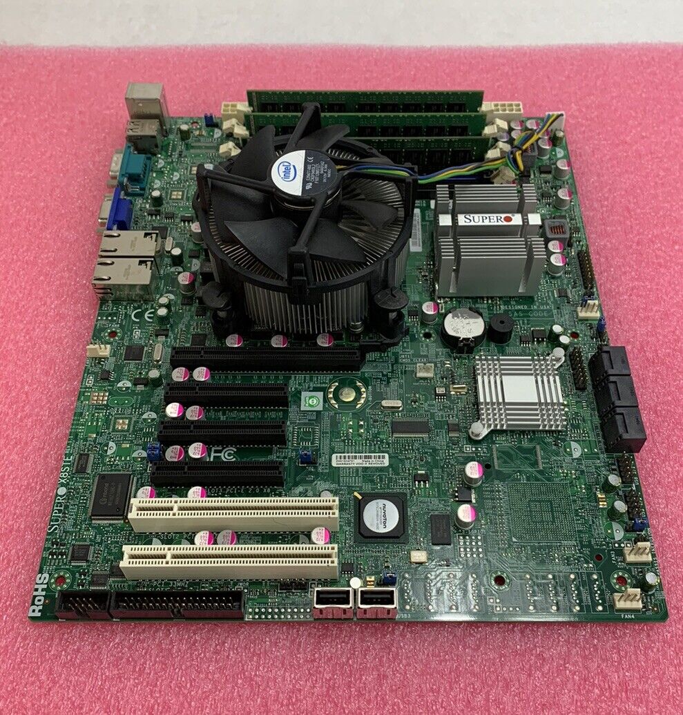 SuperMicro X8STE Motherboard Xeon W3520 2.67GHz 4GB RAM w/Shield