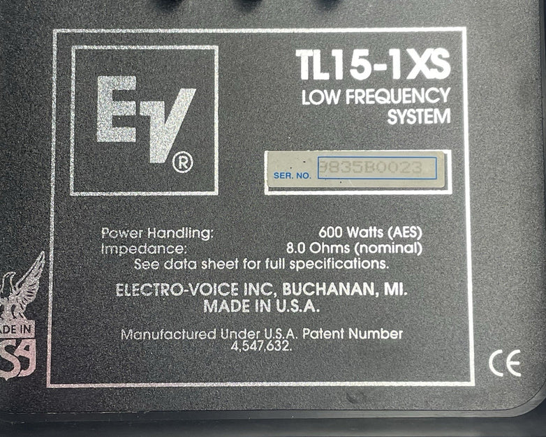 Electro-Voice  Subwoofer Passthrough TL15-1 XS