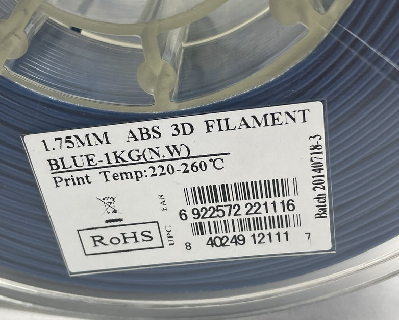 Printrbot 1.75mm ABS 3D Filament Blue-1kg