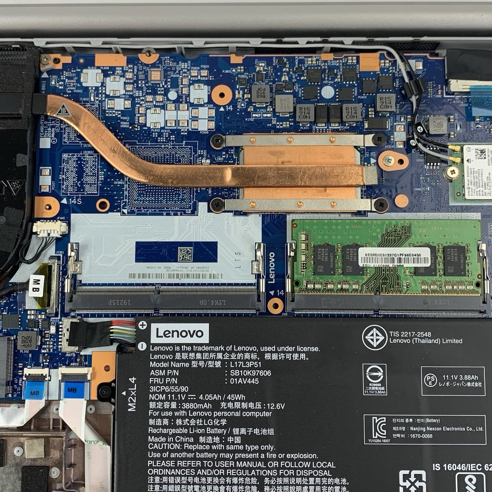 Lenovo Thinkpad E590 15.6" Laptop I7-8565U 1.80 GHZ 8 GB RAM No OS/HDD/AC/CMOS11