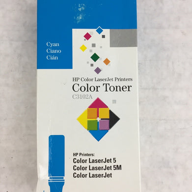 HP Color LaserJet Printers Color Toner C3102A Cyan Color LaserJet 5 (Lot of 4)