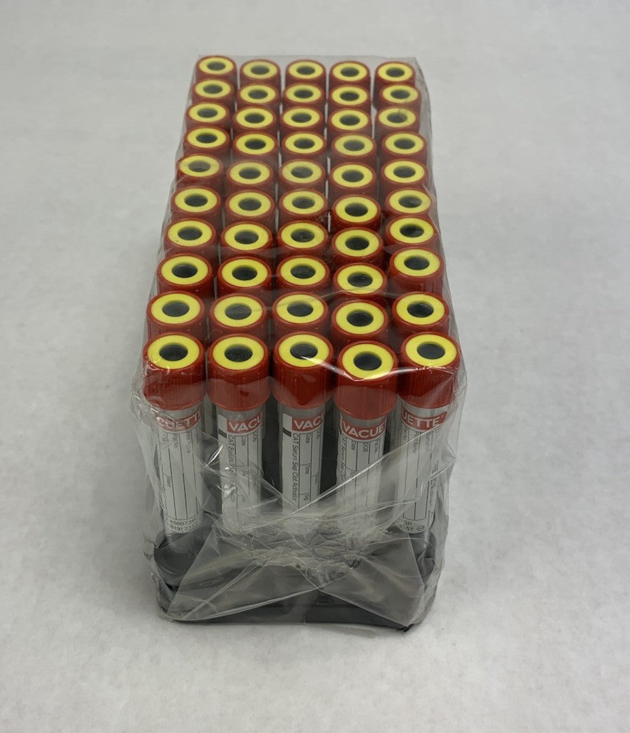 Vacuette 456073P 5ml CAT Serum Sep Clot Activator 13x100 50pcs Non-Ridged Tubes