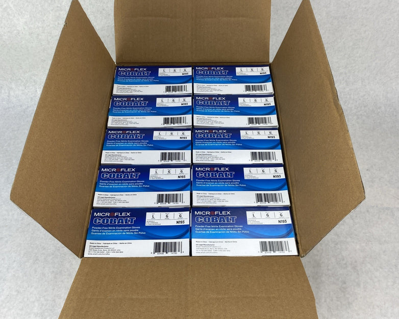 Ansell Cobalt N193 Powder Free Nitrile Examination Gloves Size Large 1000 Count