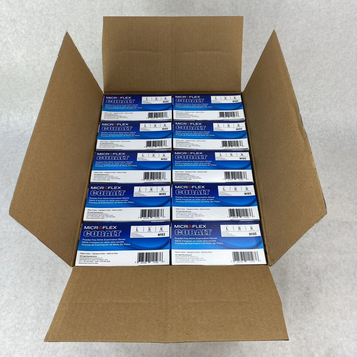 Ansell Cobalt N193 Powder Free Nitrile Examination Gloves Size Large 1000 Count3