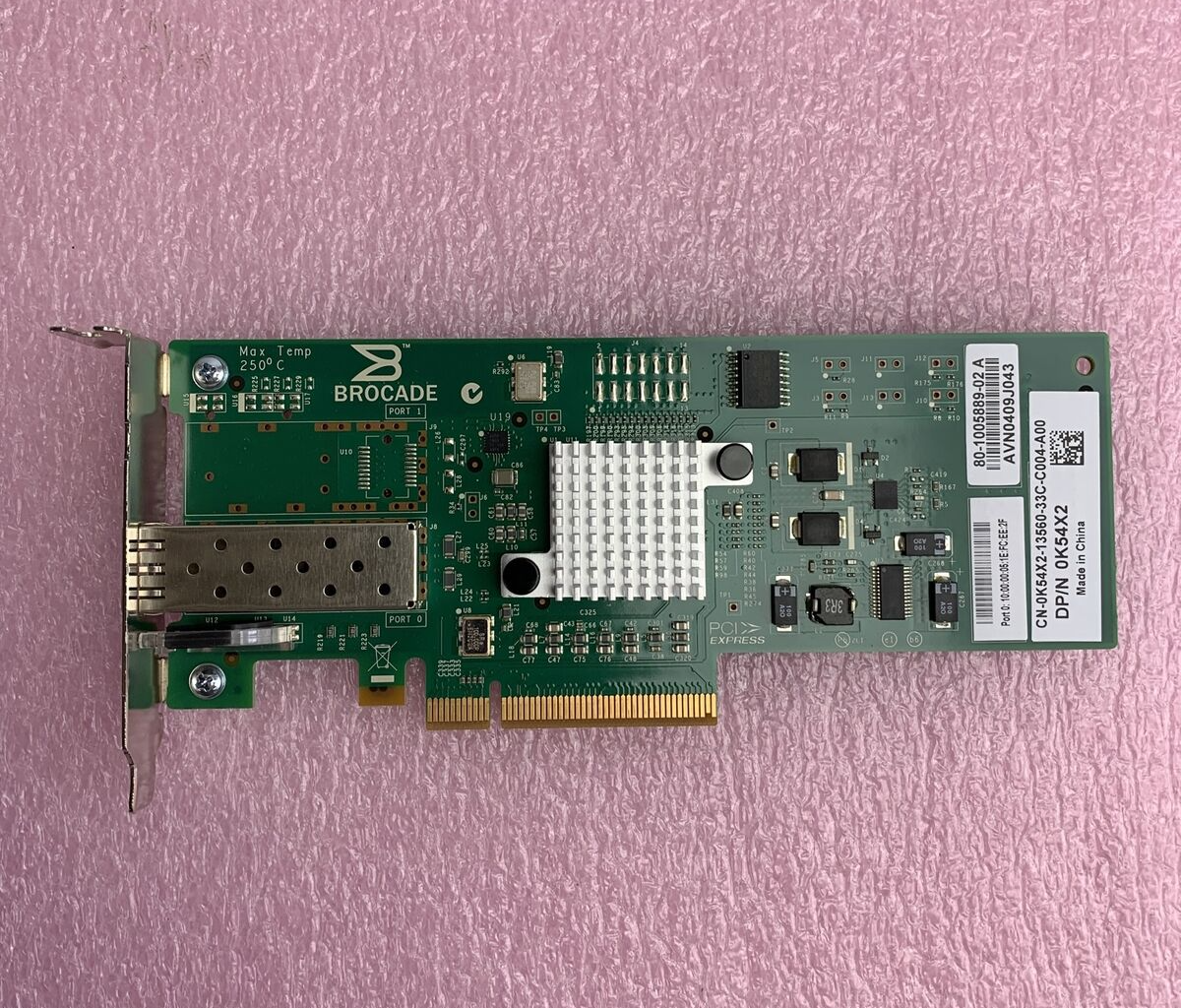 DELL K54X2 BROCADE 815 8GB SINGLE PORT PCI-E FIBRE CHANNEL HOST BUS ADAPTER