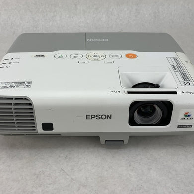 Epson H388A PowerLite 915W Projector 757 Lamp Hours No Remote - Yellow Display