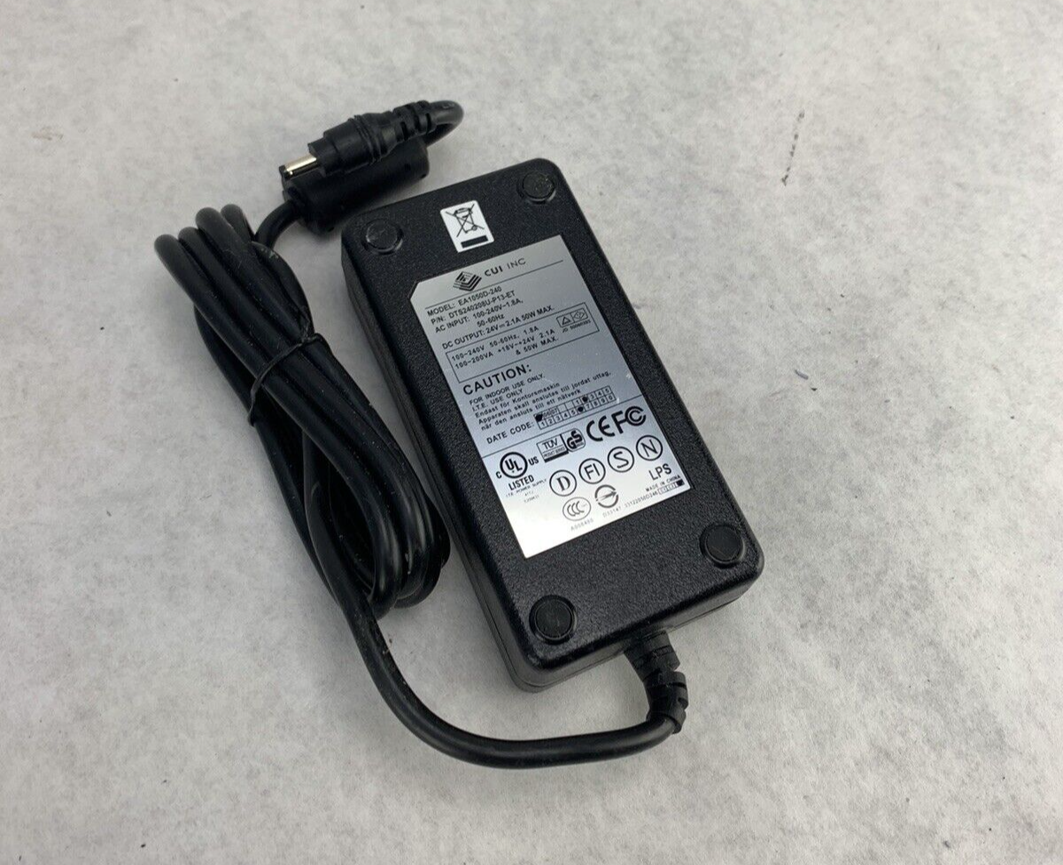 CUI DTS240208U-P13-ET AC Adapter EA1050D-240 Barrel Connect 24VDC 2.1A 50W Black