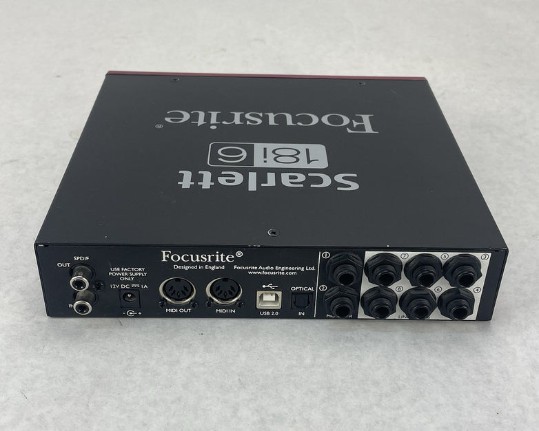 Focusrite Scarlett 18i6 USB Audio Interface Gain For Parts or Repair