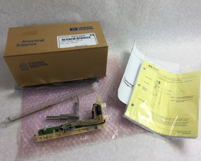 HP Hewlett Packard Syringe Carriage with Vial Stripper  07673-80535
