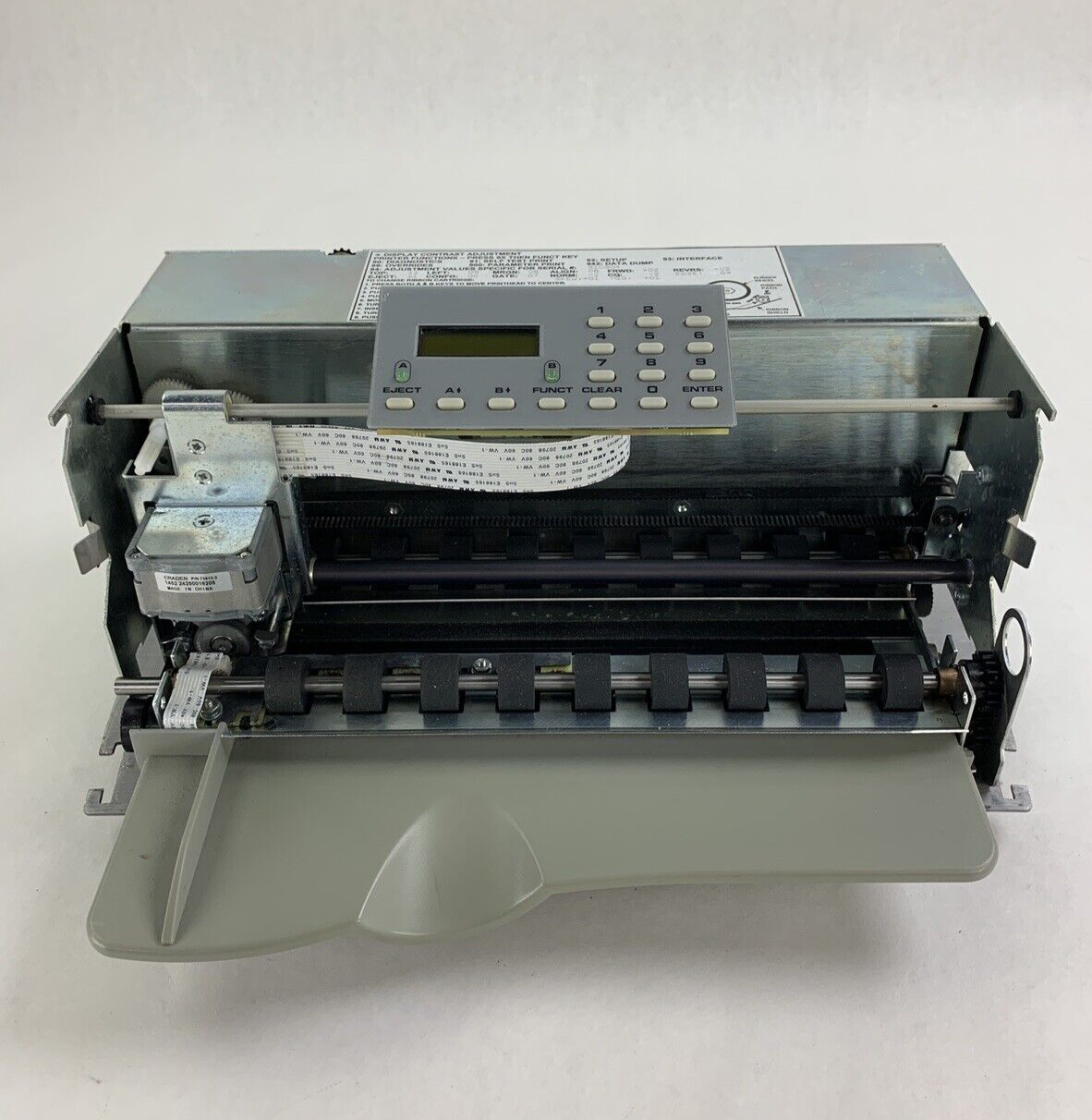 Craden Peripherals DP9 Passbook/Transcation Printer No Ribbon Bad Carriage Parts