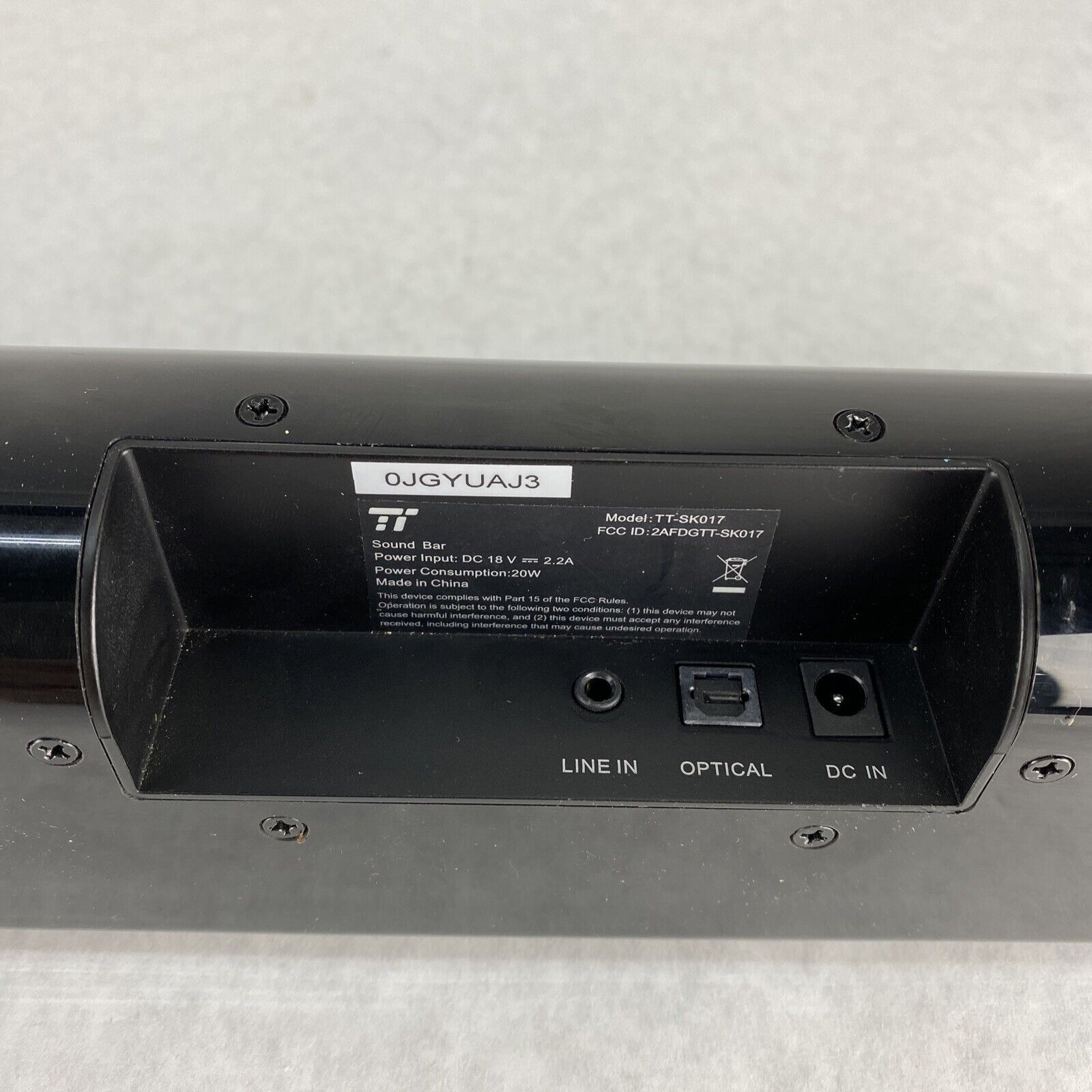 TaoTronics TTSK017 Wireless Bluetooth Audio Soundbar Black No Remote No PSU