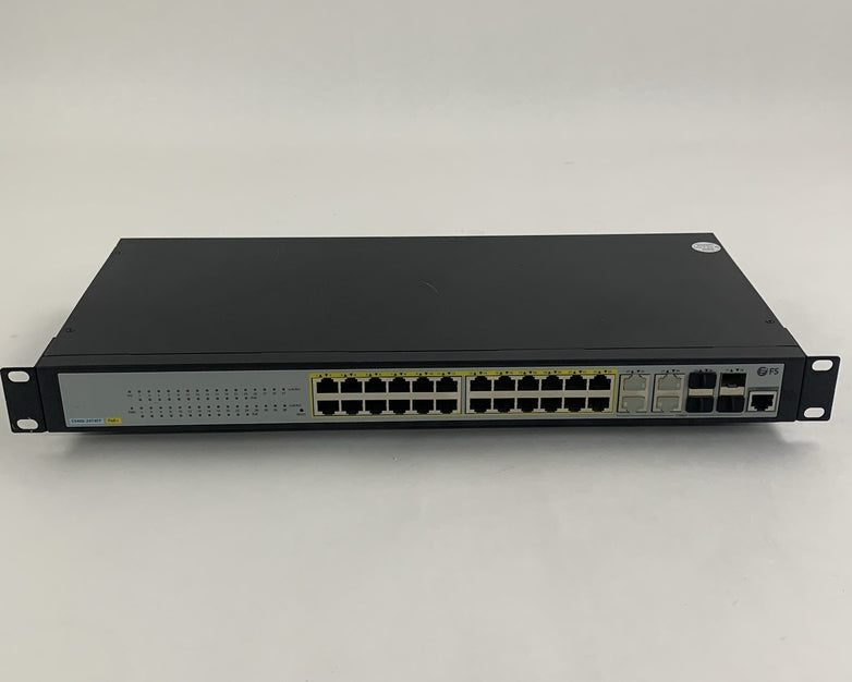 FS S3900-24T4S PoE+ 24-Port Gigabit L2+ Managed Switch  SFP+ Tested and Reset