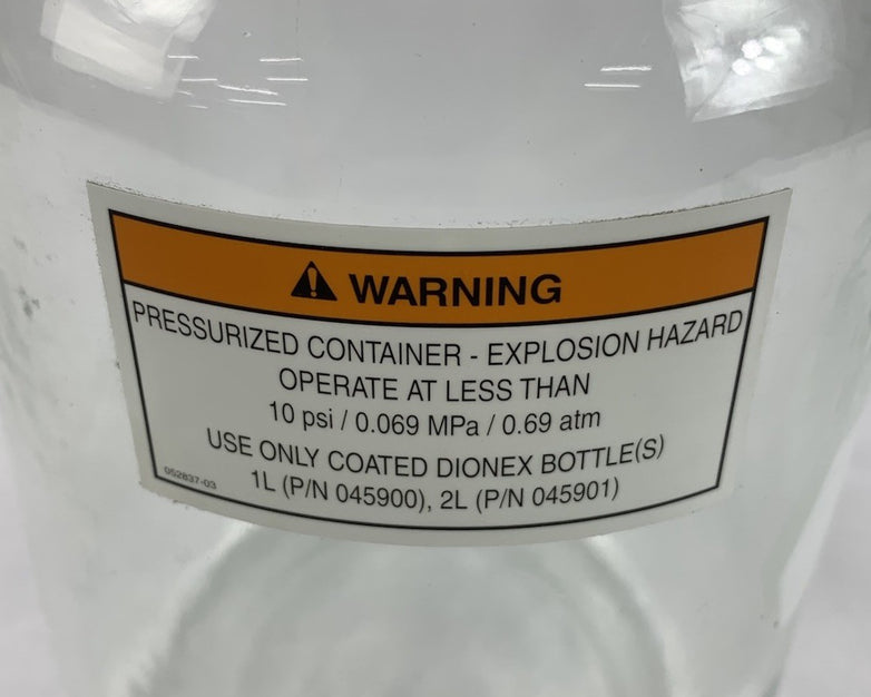 Kimax Kimble 14395-2000 2000 mL Round Wide Mouth Media Storage Bottle - No Lid