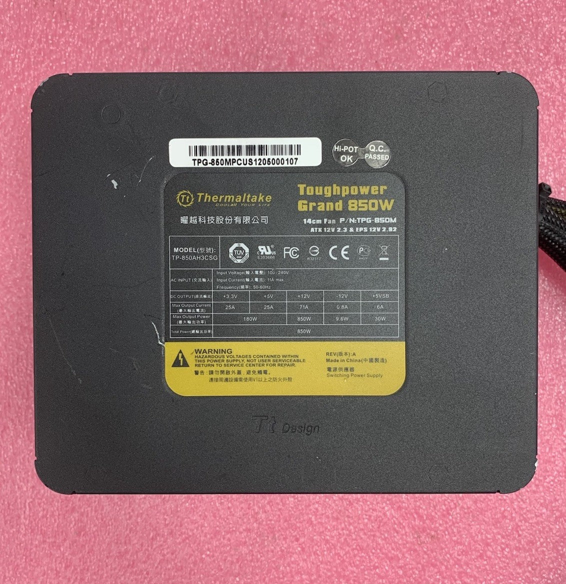 Thermaltake TP-850AH3CSG Toughpower Grand 850W Power Supply -No Peripheral Cords5