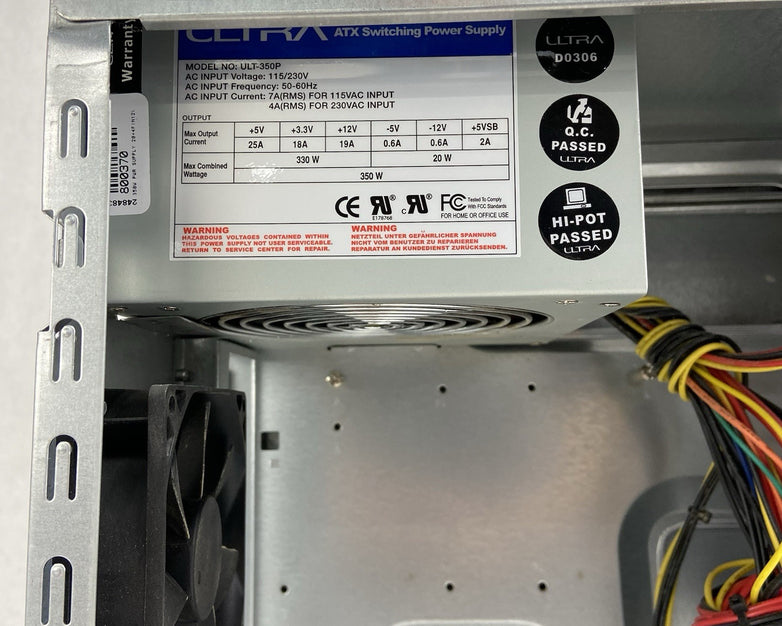 Systemax Venture Mid Tower Computer Case Ultra ULT-350P 350W PSU