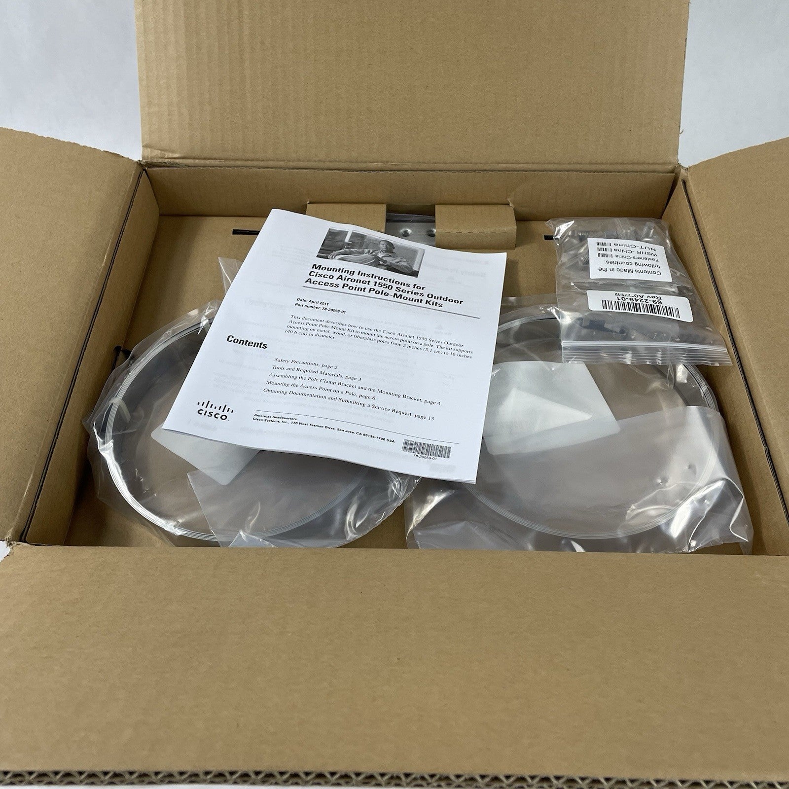 Cisco AIR-ACCPMK1550 Aironet 1550 Outdoor Access Point Pole-Mount Kit