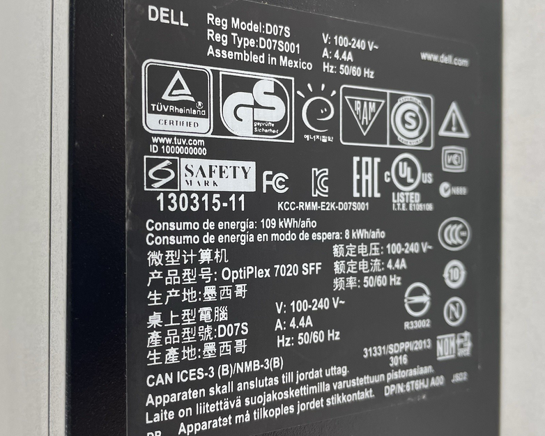 Dell Optiplex 7020 SFF i7-4700 3.40 GHz 4 GB RAM No HDD/OS