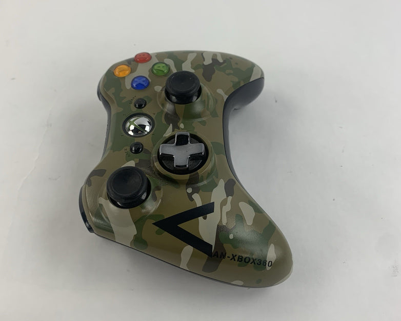 Xbox 360 Green Camouflage Camo Special Edition Halo Controller - Untested