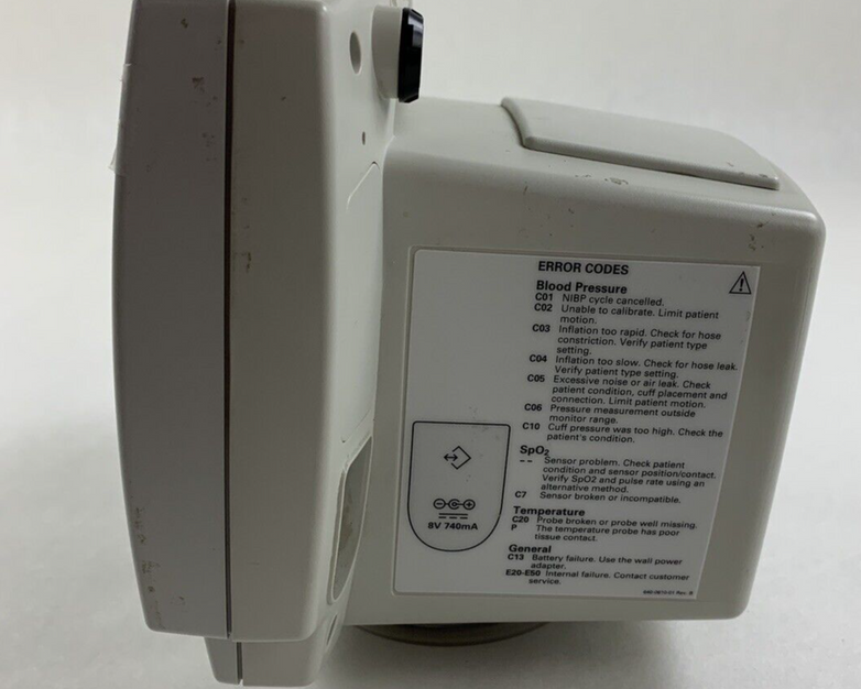 Welch Allyn 53N00 Patient Monitor SpO2  007-0100-01 Untested No Battery