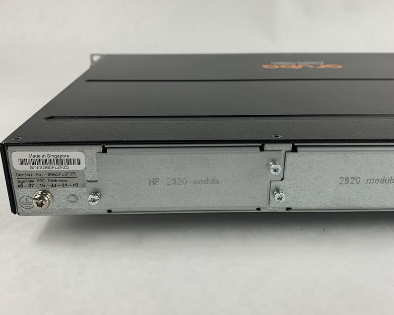 ARUBA J9729A 2920-48G 48 Port Switch W/Rack Ears Tested