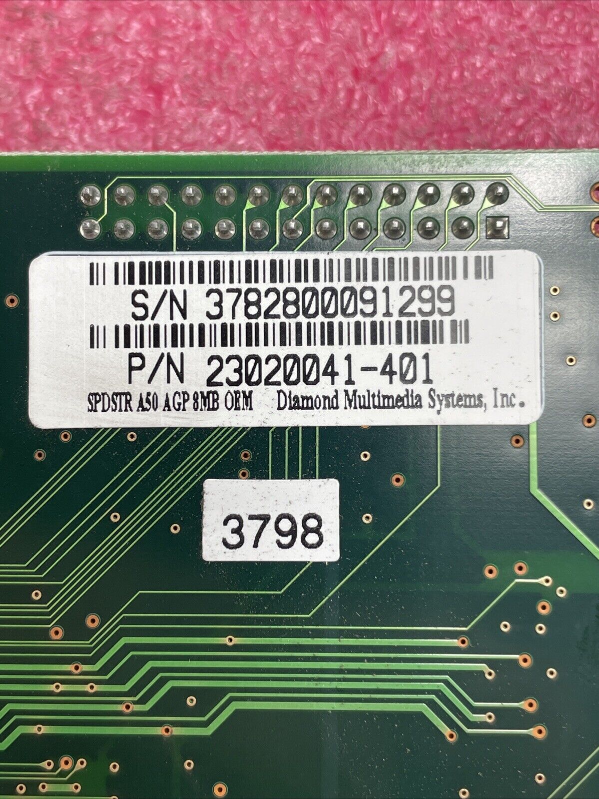 Diamnond Multimedia SPDSTR A50 AGP 8MB Graphics Card