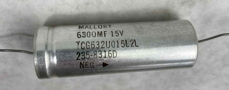 Mallory TCG632U015L2L 6300MF 15V 235-8316D Capacitor (Lot of 9)