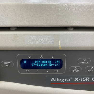 Beckman Coulter Allegra X-15R Refrigerated Centrifuge - S7 Sytem Error