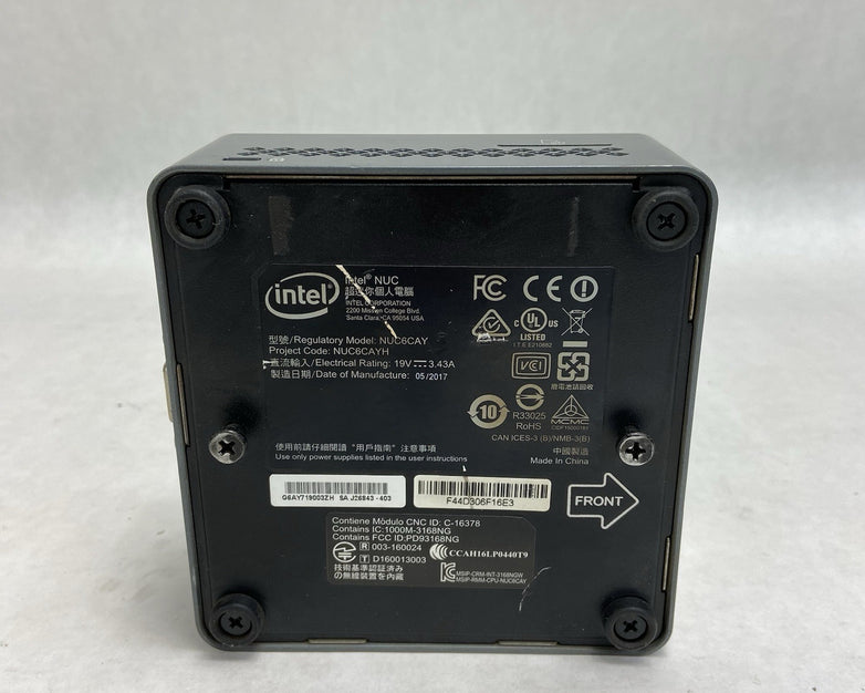 Intel NUC6CAY Micro Intel Celeron J3455 1.5GHz 8GB RAM No HDD/OS/AC