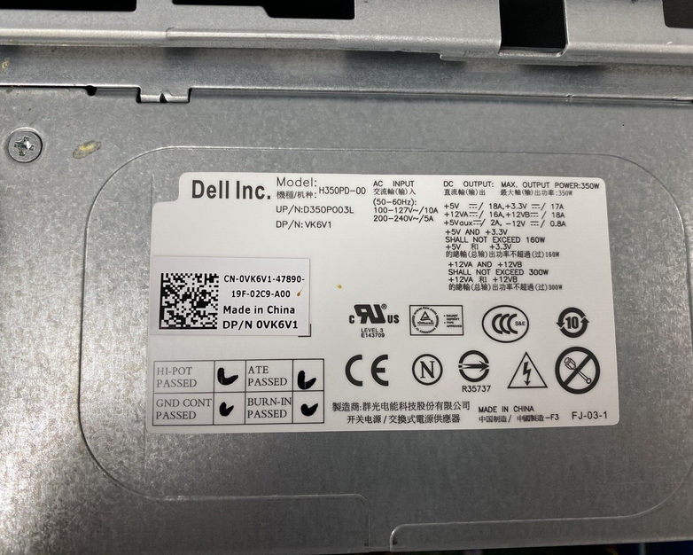 Dell Vostro 460 MT Intel Core i5-2400 3.10GHz 4GB RAM No HDD No OS