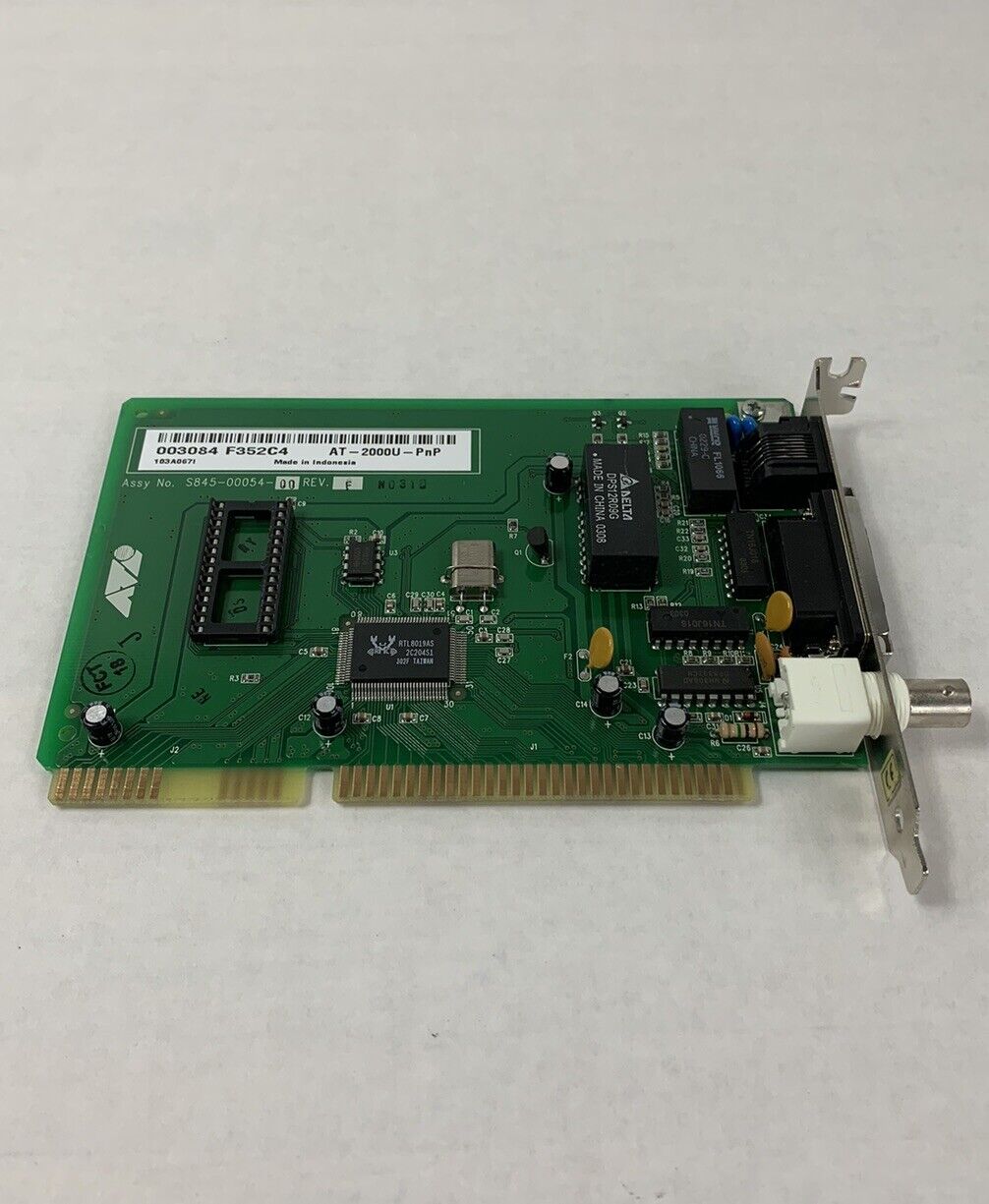 Allied Telesis S8450054-00 REV F Ethernet Card 16 BIT ISA